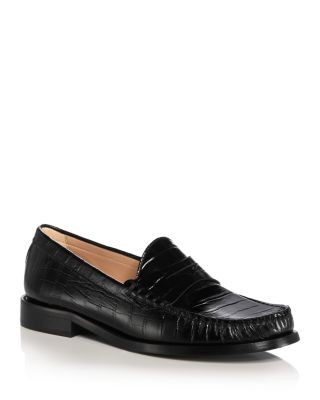 Stuart Weitzman Women's Lottie Embossed Loafers