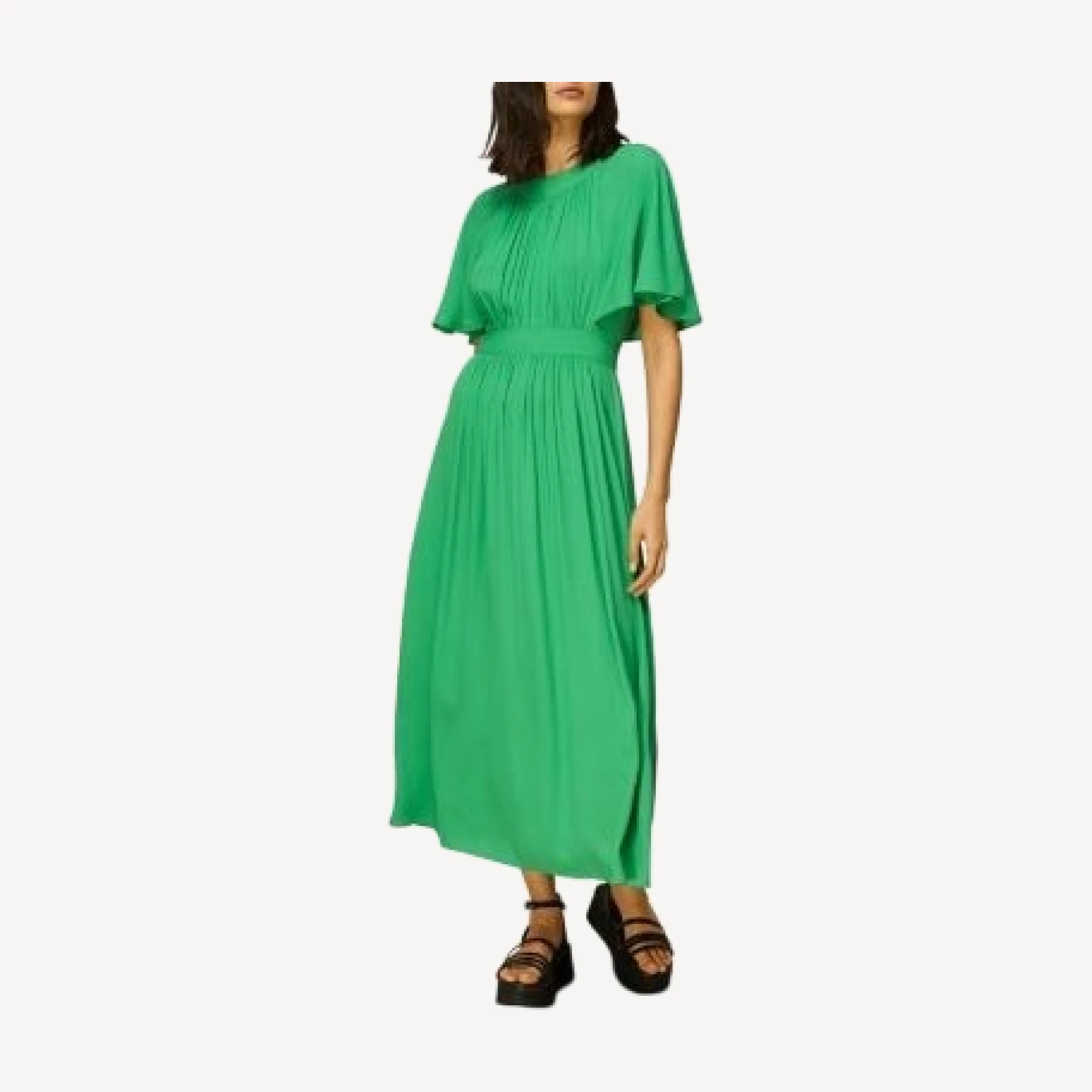 Whistles Amelia Cape Sleeve Midi Dress