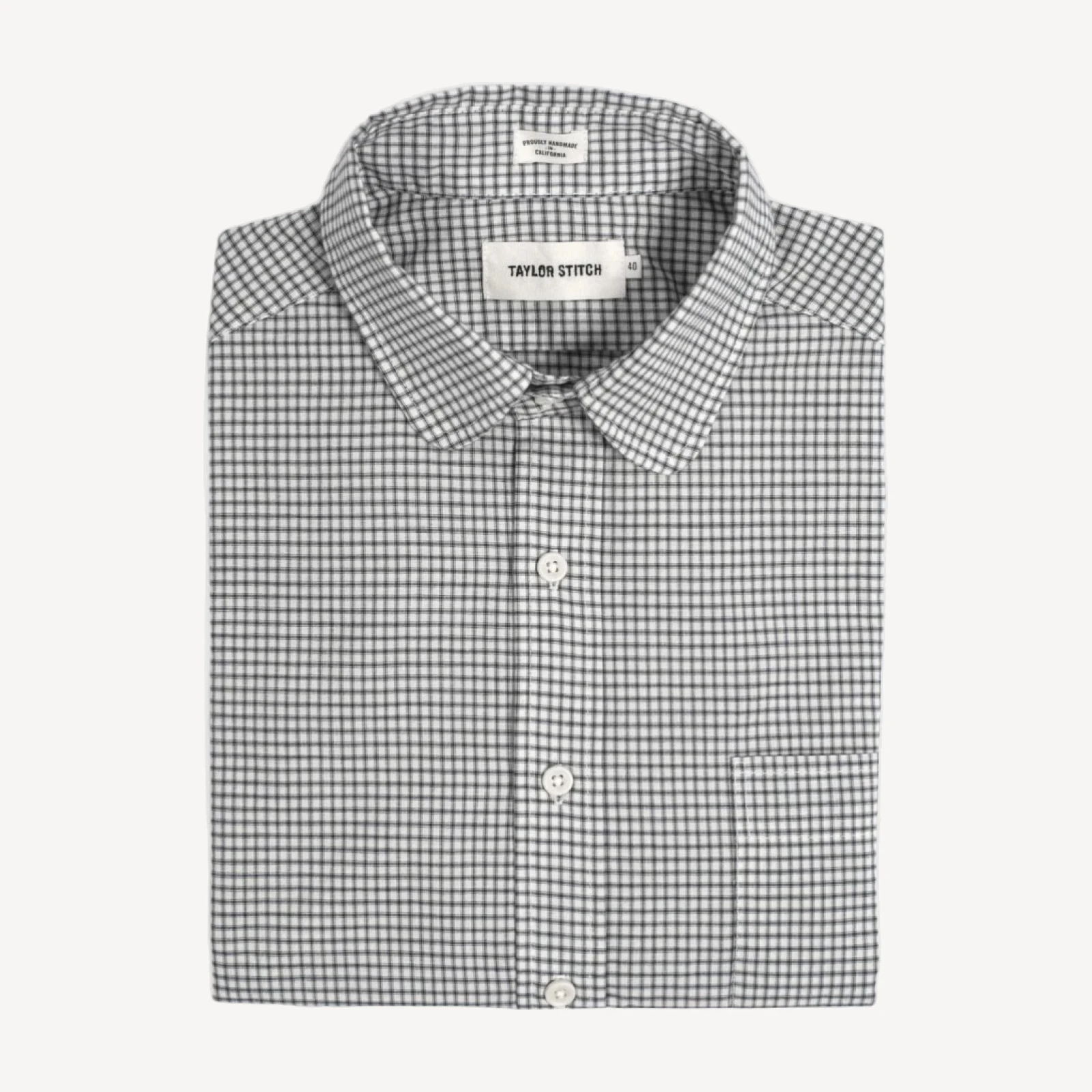 Antique Navy Check Club Collar