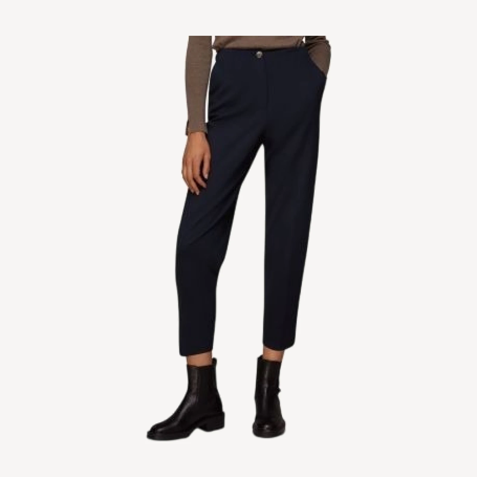 Whistles Lila Tapered Ponte Cropped Pants