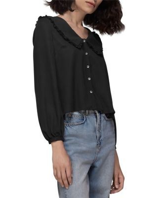 Whistles Oversized Collar Detail Top