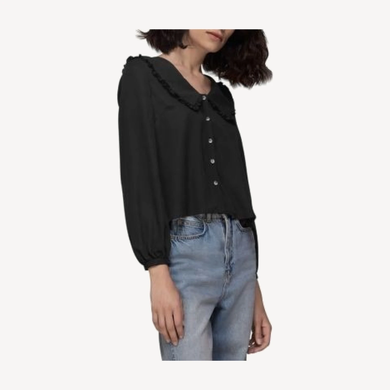 Whistles Oversized Collar Detail Top