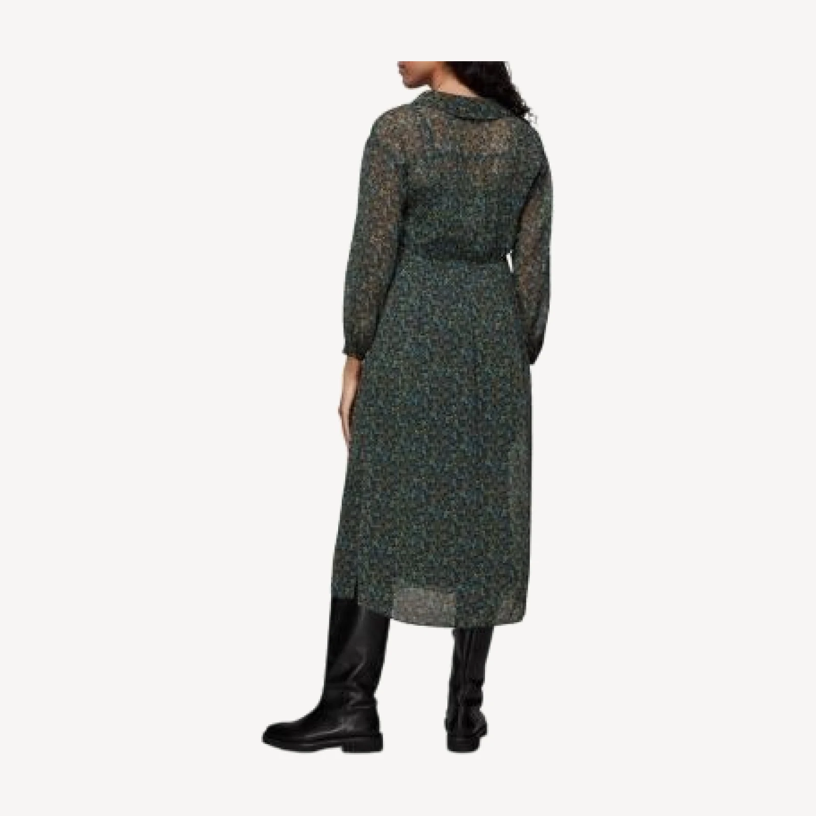 Whistles Stitch Floral Print Midi Dress
