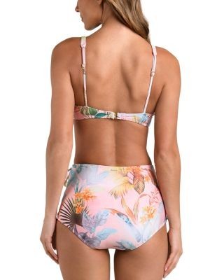 L'Agence Linda Colorful Palm Swim Skort Bikini Bottom