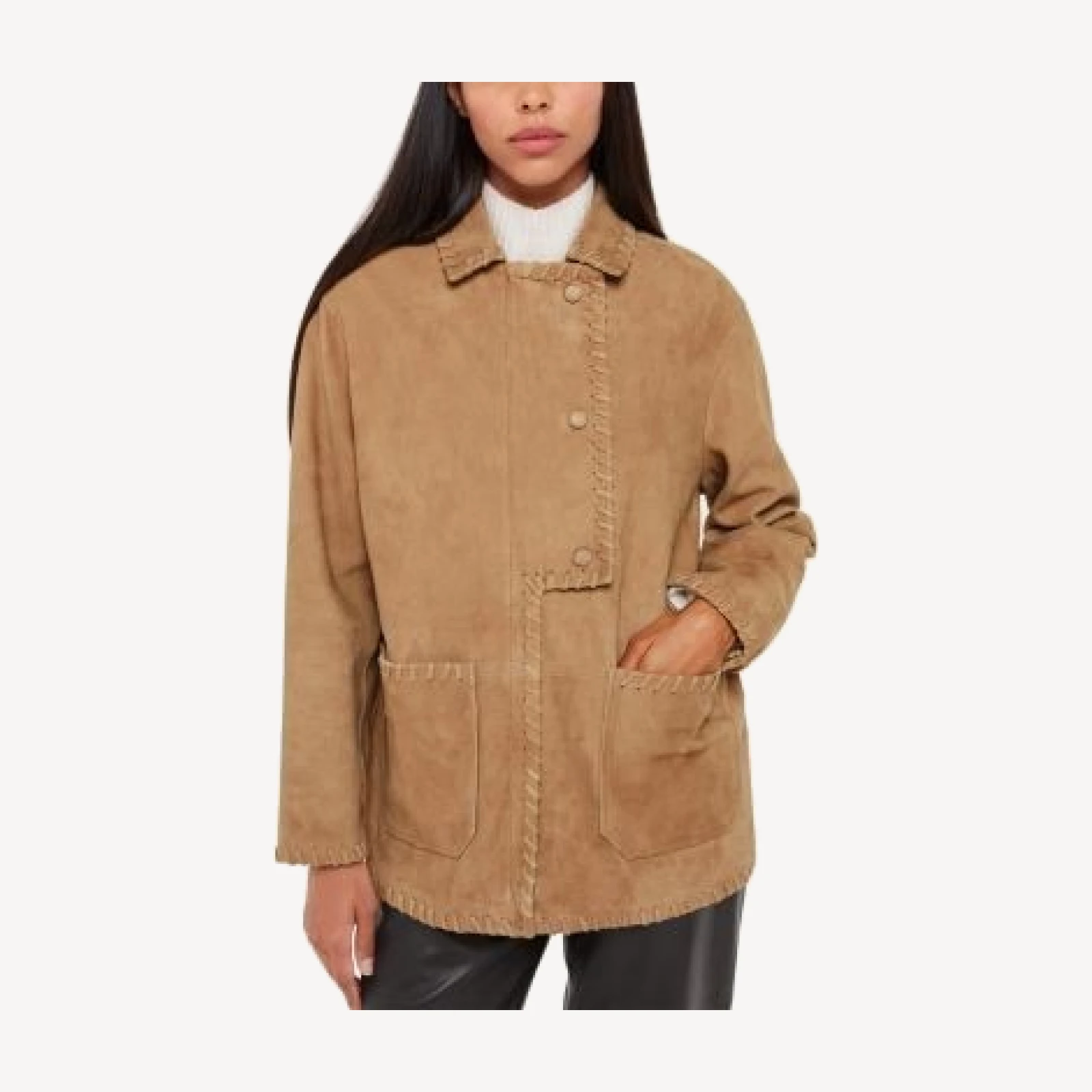 Whistles Bohdi Western Suede Biker Jacket