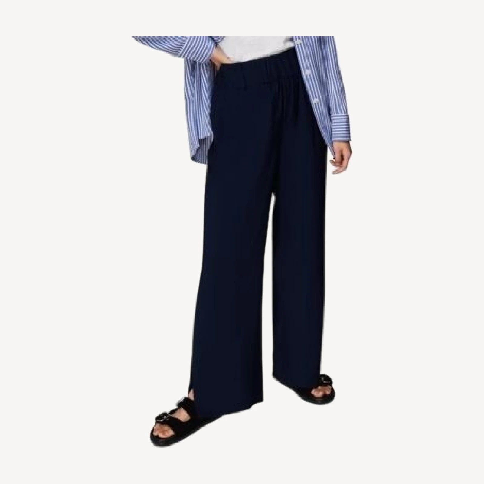Whistles Nicola Pull On Wide Leg Pants
