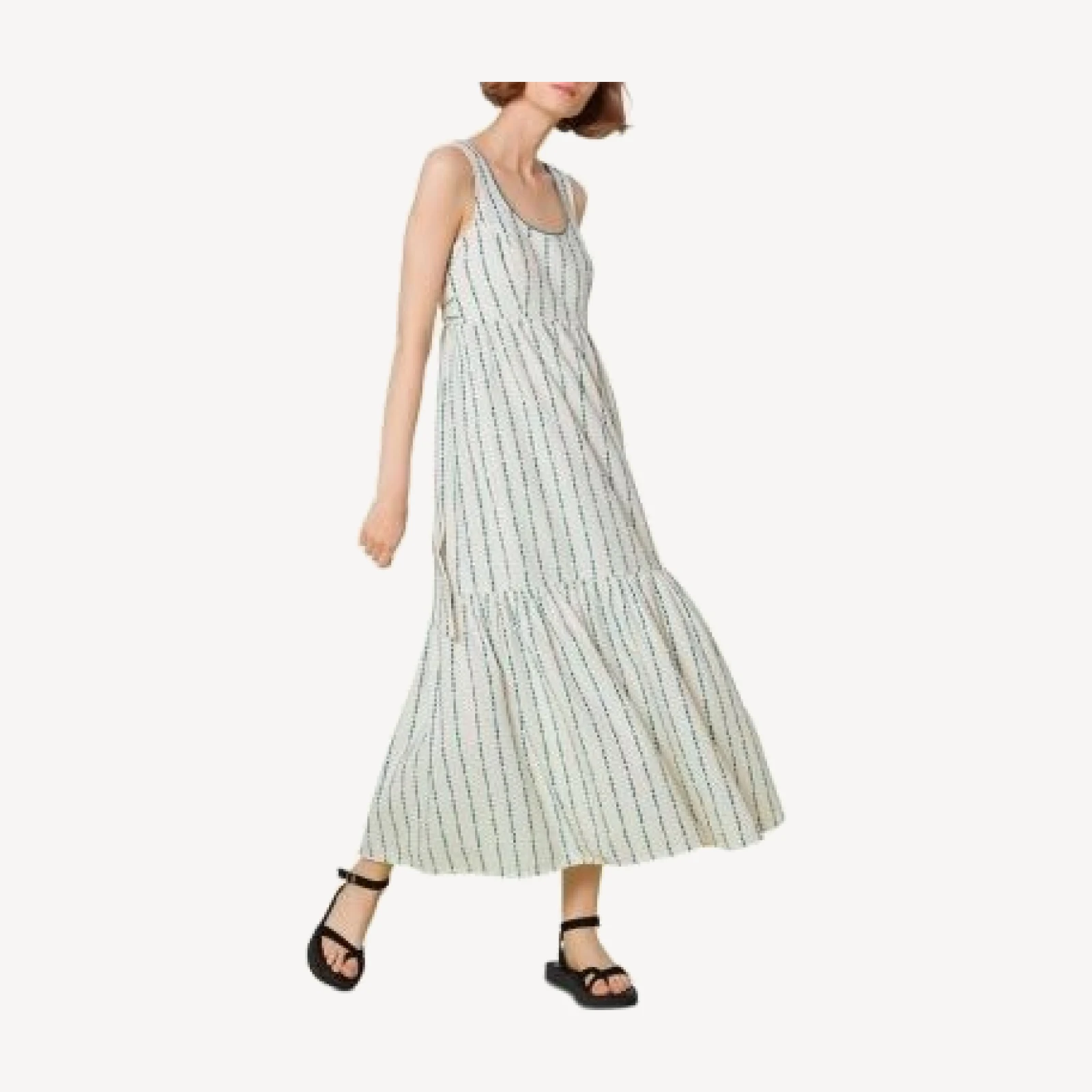 Whistles Marin Embroidered Midi Dress