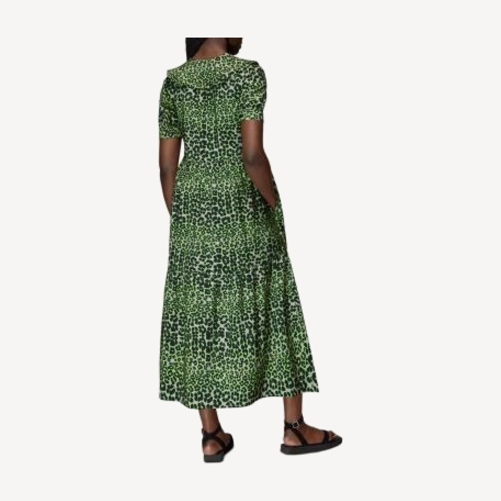 Whistles Fluro Animal Print Collared Midi Dress