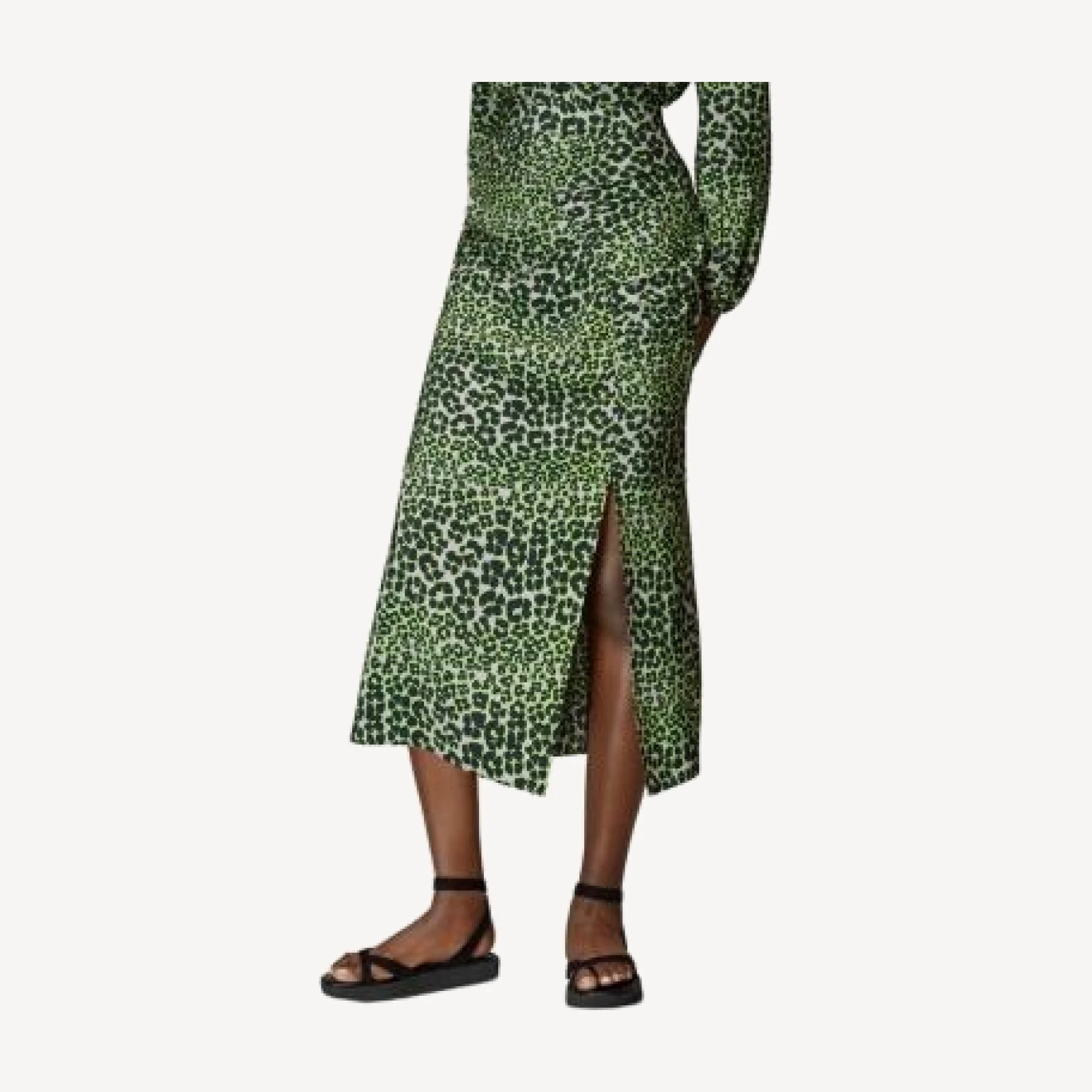 Whistles Fluro Animal Print Ruched Skirt