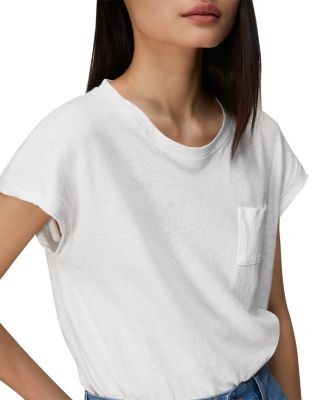 Whistles Ember Linen Blend Pocket Tee