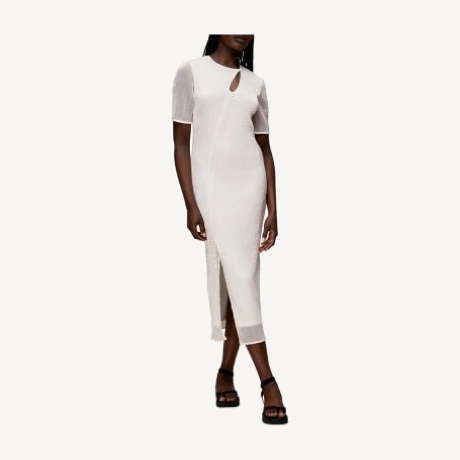 Whistles Keyhole Sequin Midi Dress