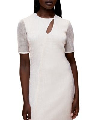 Whistles Keyhole Sequin Midi Dress