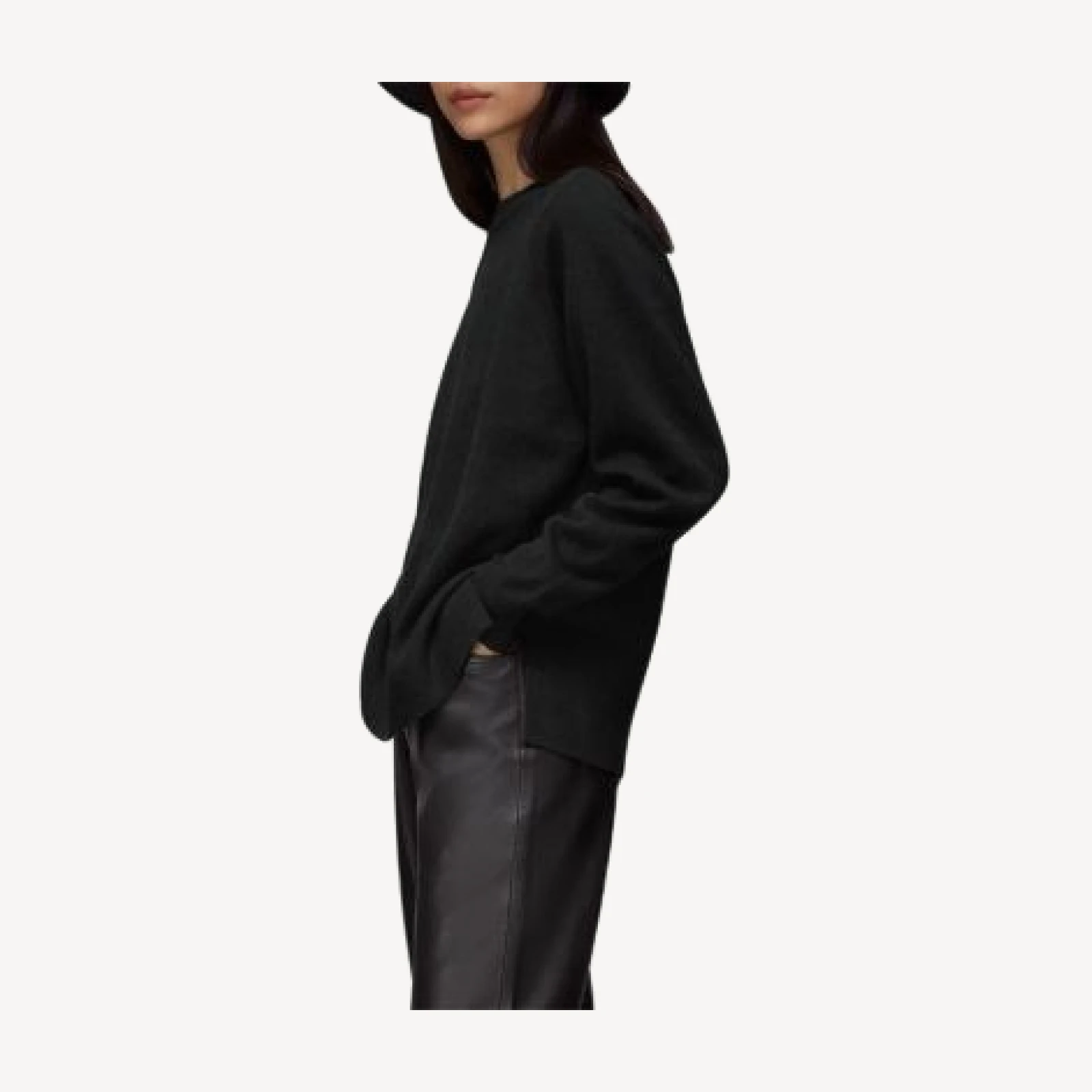 Whistles Cashmere Crewneck Knit Sweater