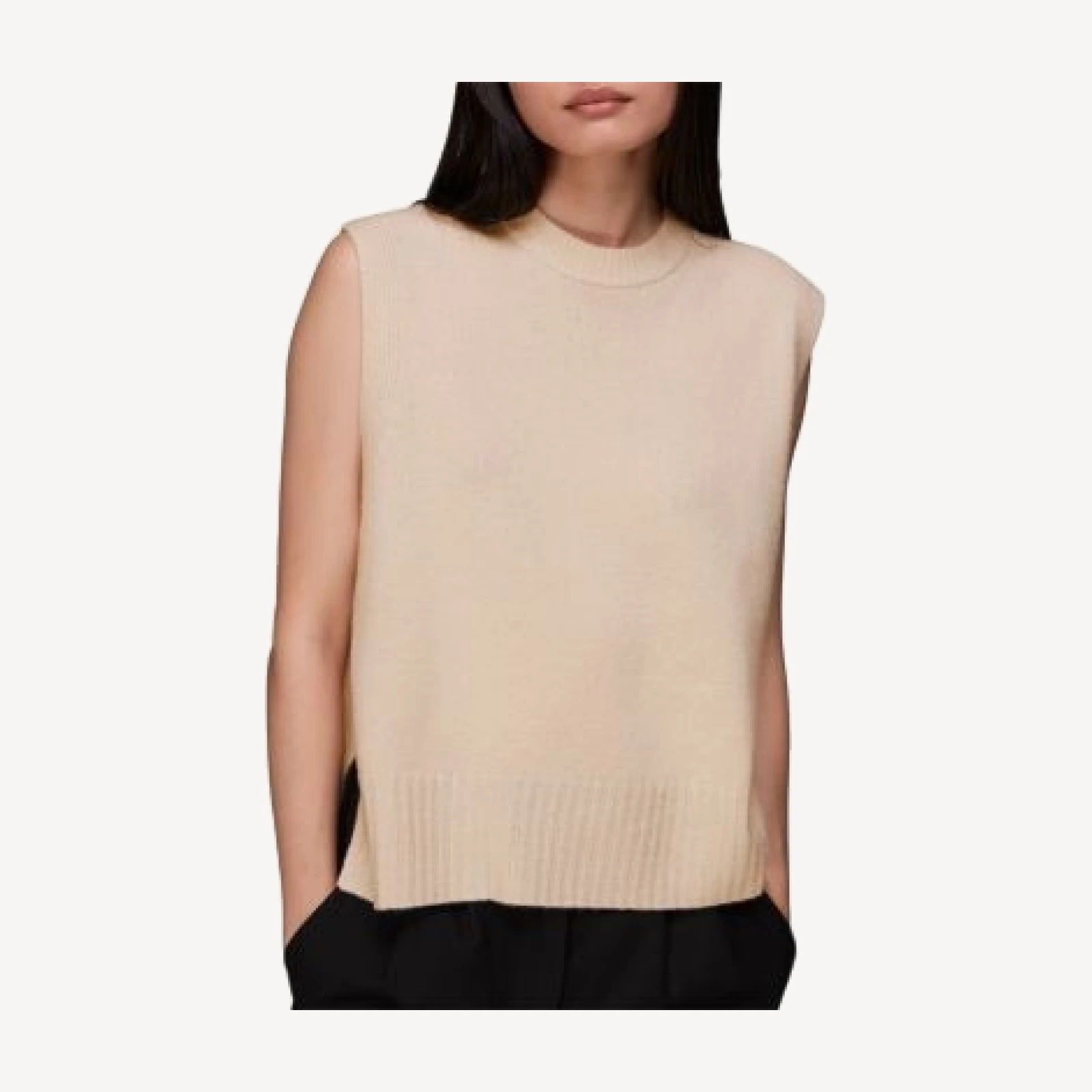 Whistles Crewneck Knit Tank Top