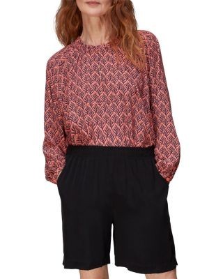 Whistles Sea Tree Print Blouse