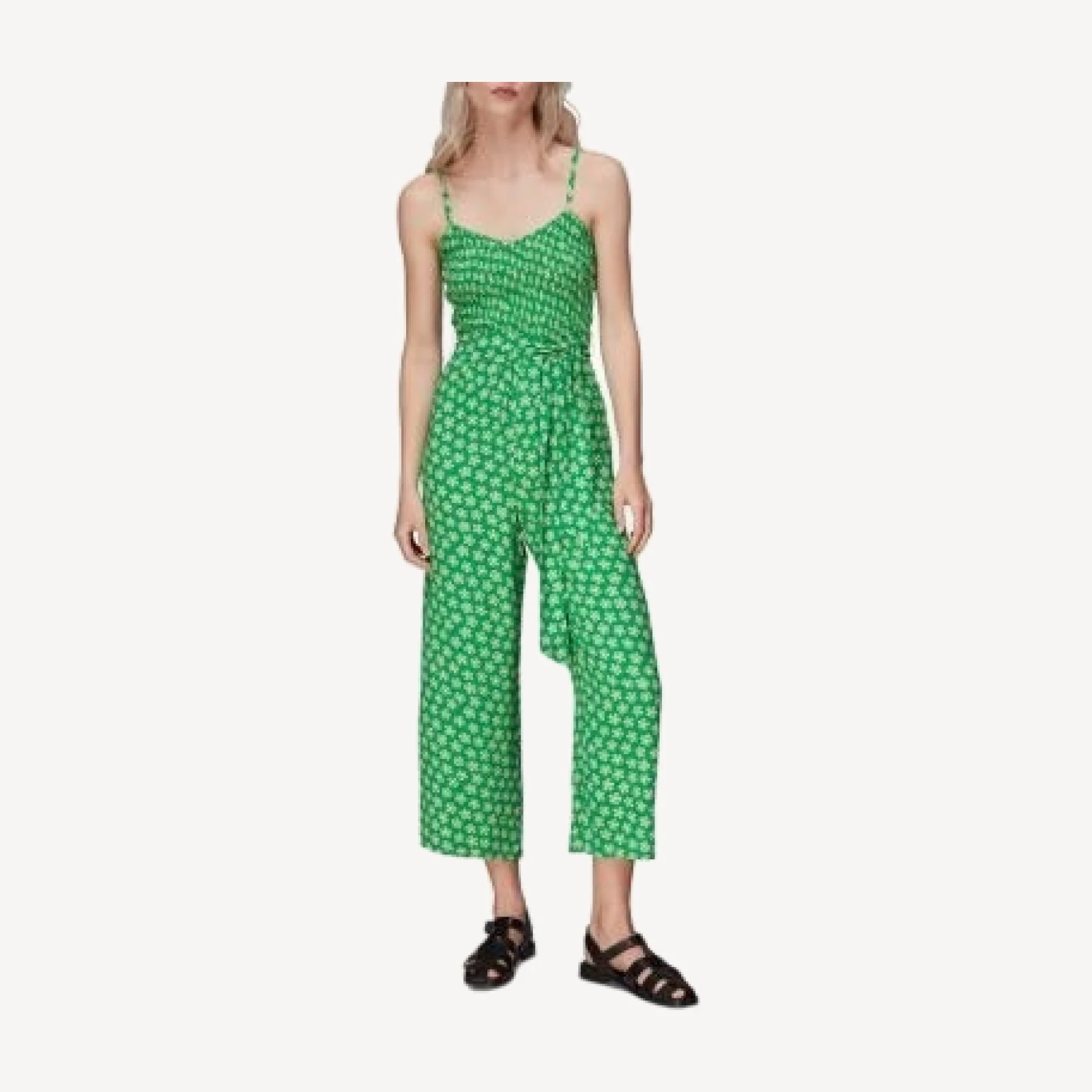 Whistles Daisy Check Print Jumpsuit