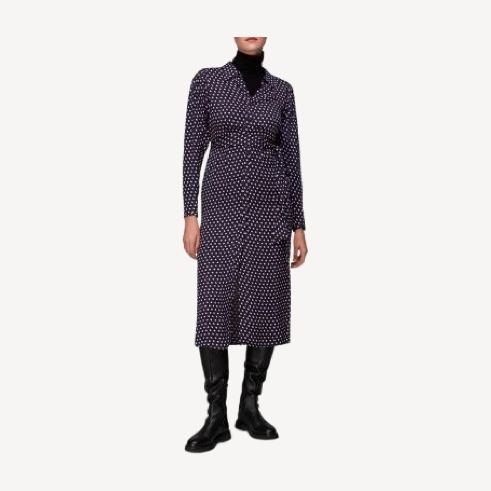 Whistles Dotted Spot Print Shirt Dress
