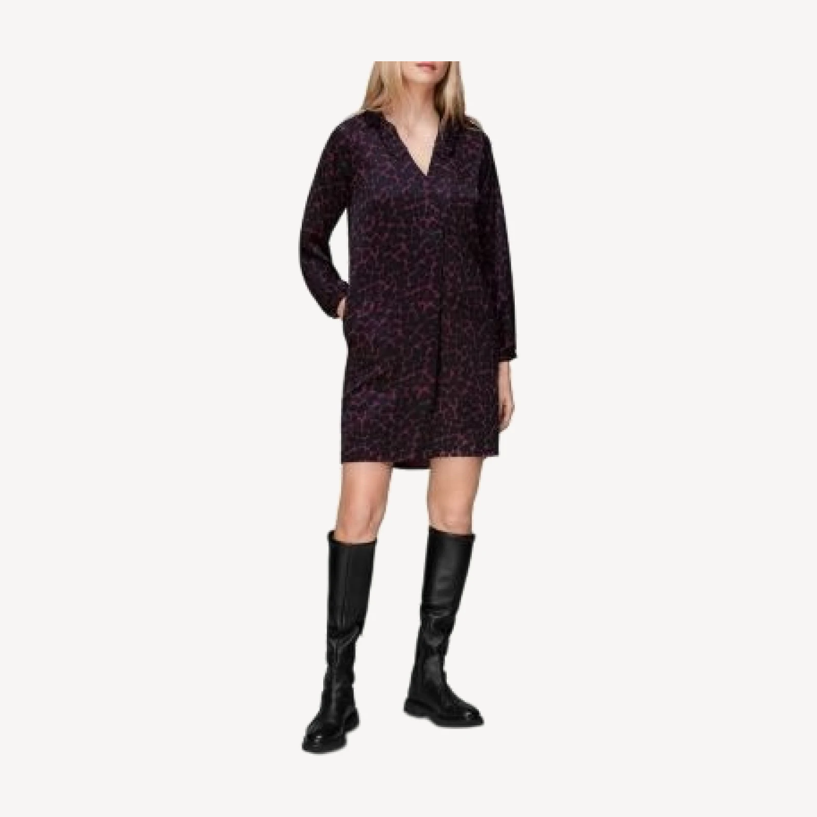 Whistles Smudge Animal Frill Dress