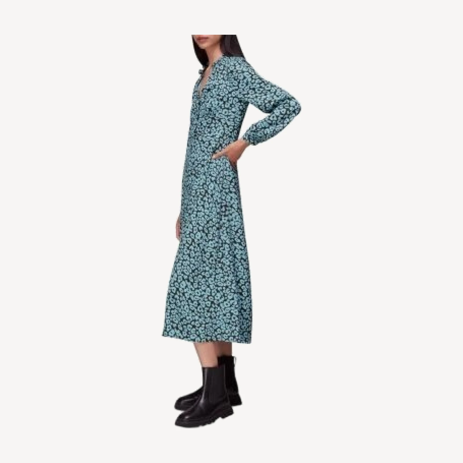 Whistles Leopard Print Midi Dress