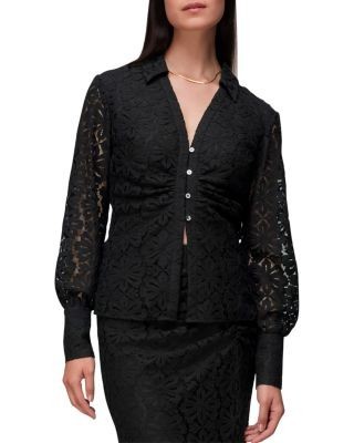 Whistles Amelia Lace Detail Shirt