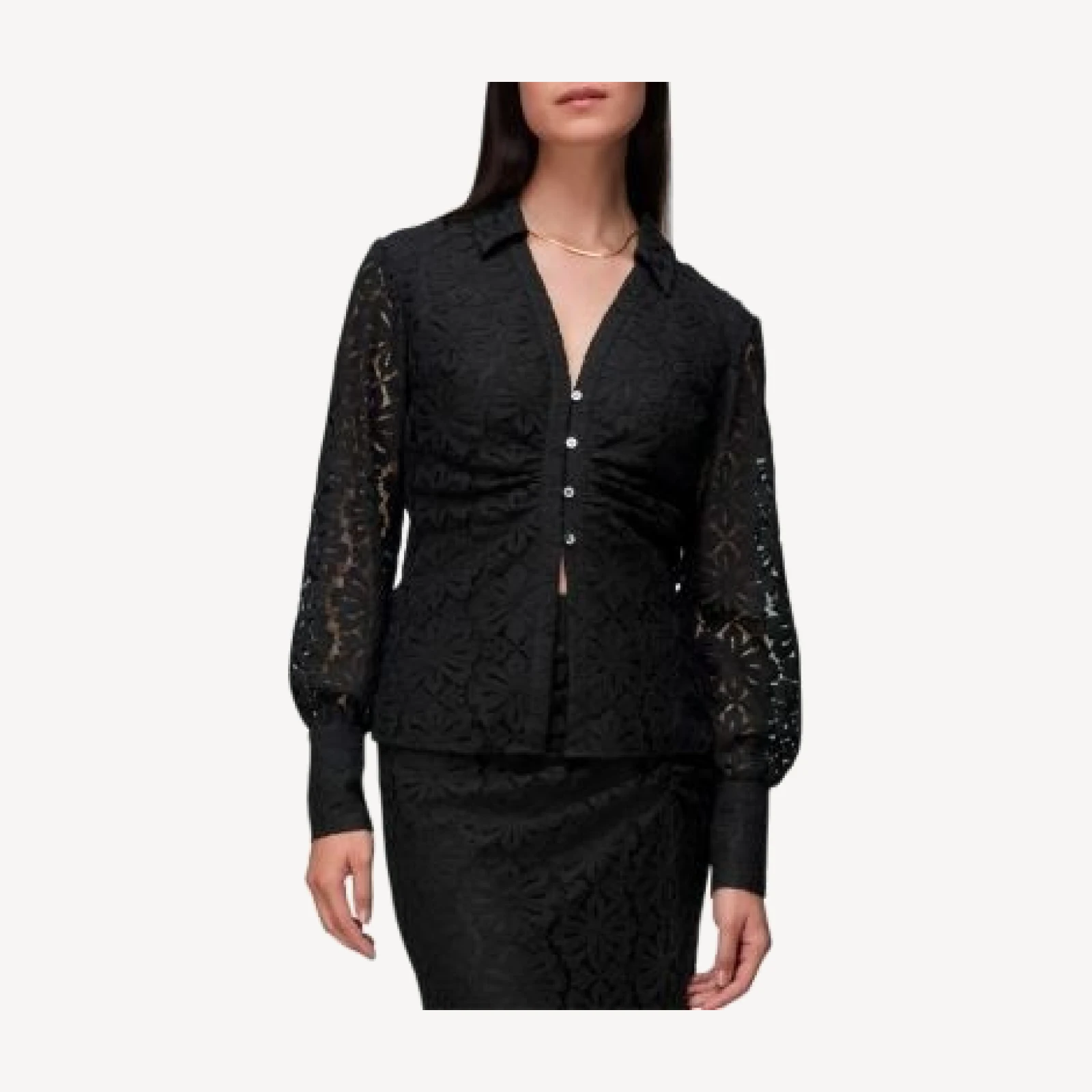 Whistles Amelia Lace Detail Shirt