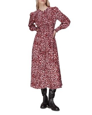 Whistles Abstract Cheetah Midi Dress