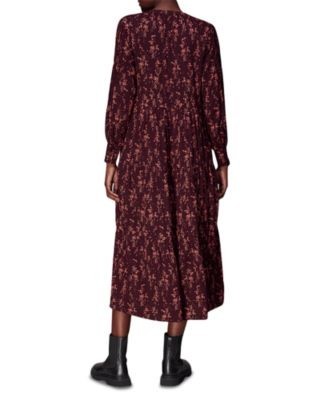 Whistles Wisteria Dot Trapeze Dress