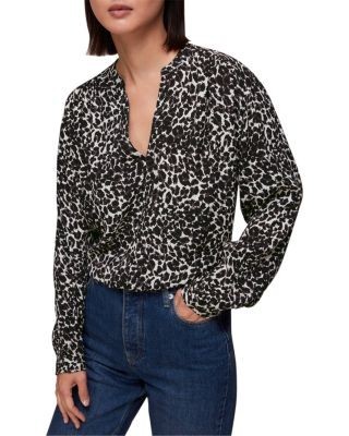 Whistles Shadow Leopard Print Blouse