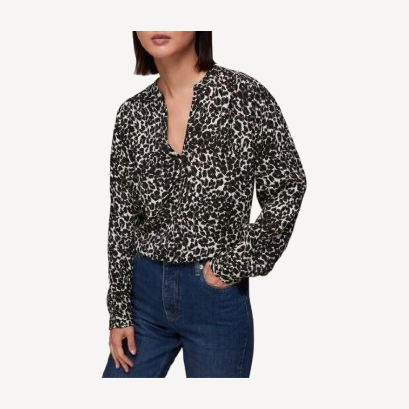 Whistles Shadow Leopard Print Blouse