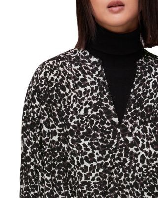 Whistles Shadow Leopard Print Blouse