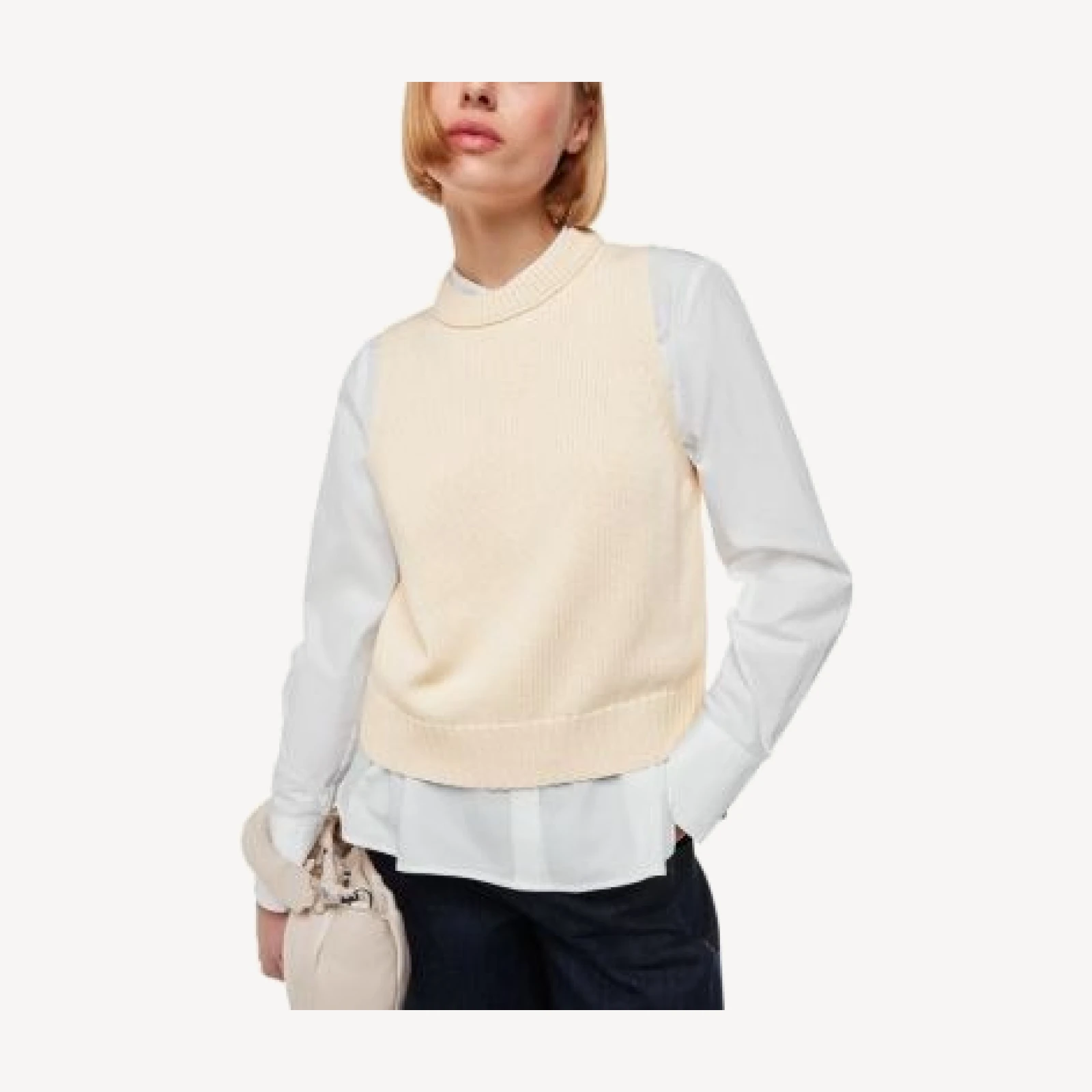 Whistles Rib Detail Sweater Vest