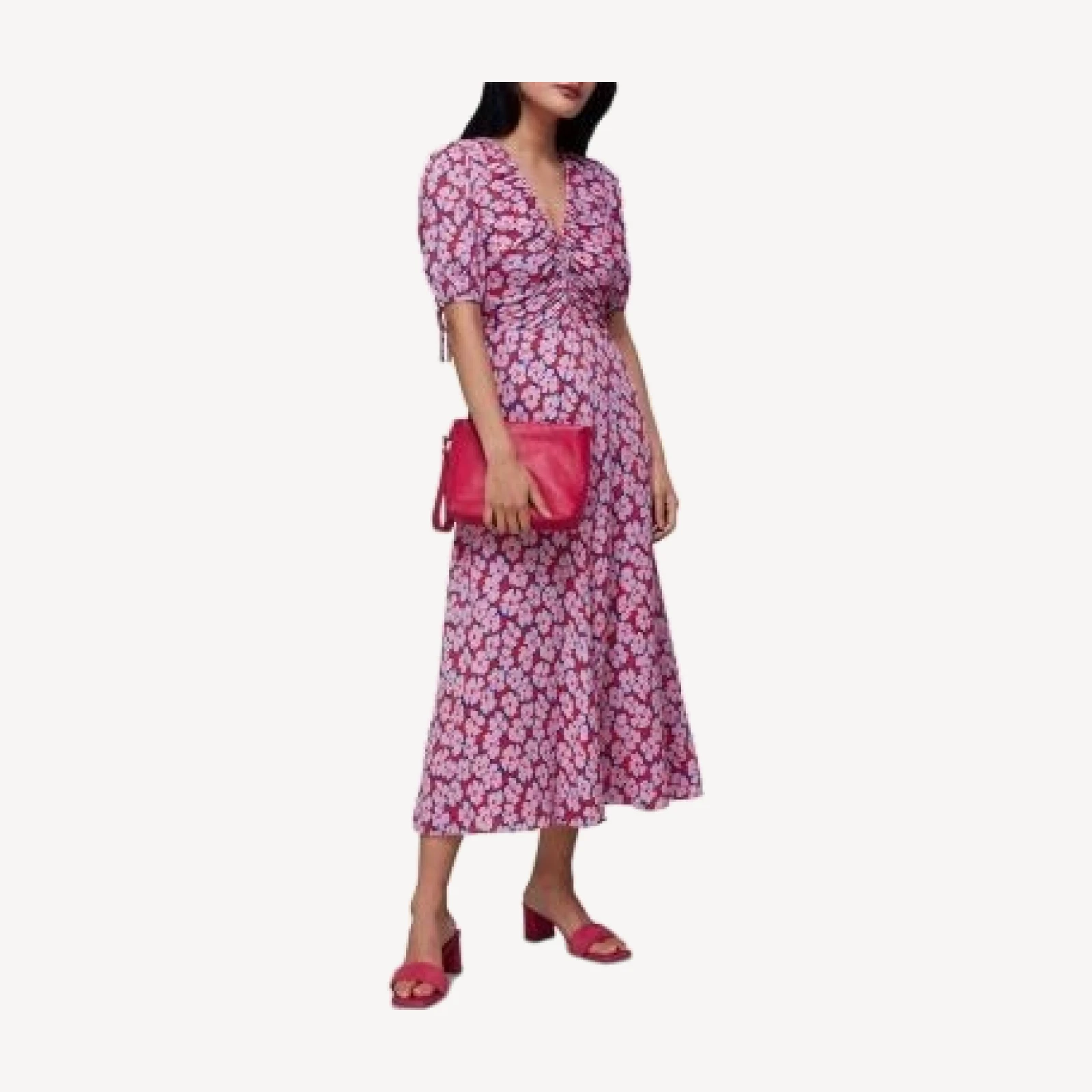Whistles Farfalle Flower Midi Dress