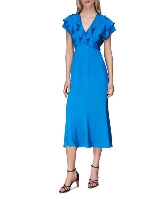 Whistles Adeline Ruffled Midi Dress