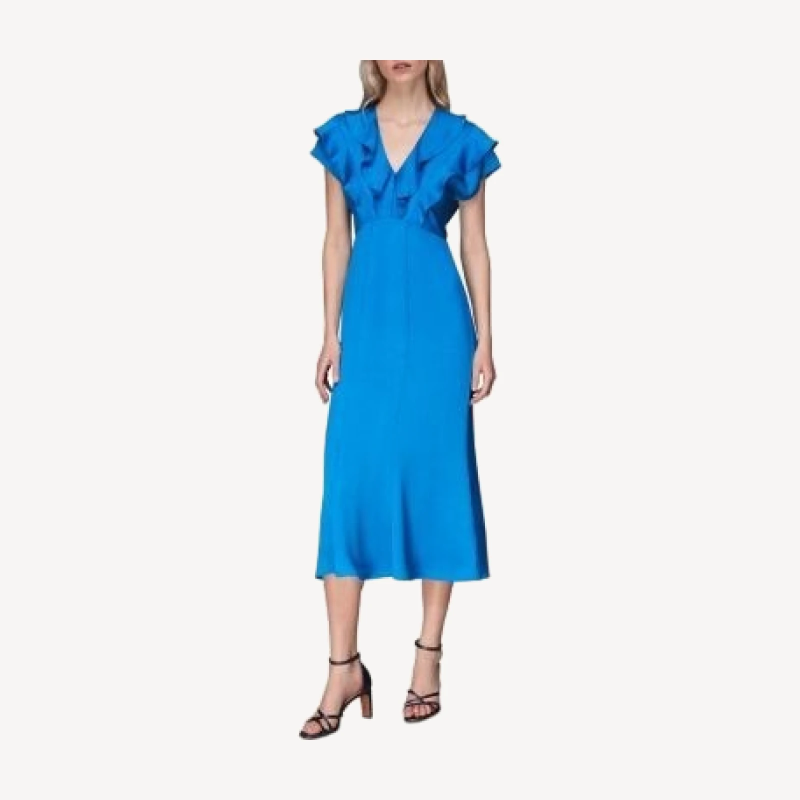Whistles Adeline Ruffled Midi Dress
