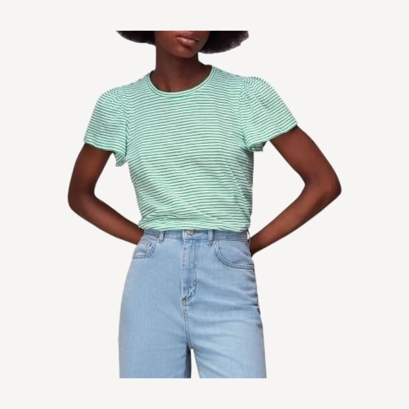 Whistles Cotton Frill Sleeve Tee
