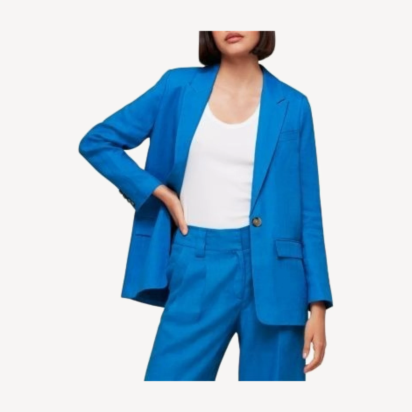 Whistles Lucy Linen Blazer