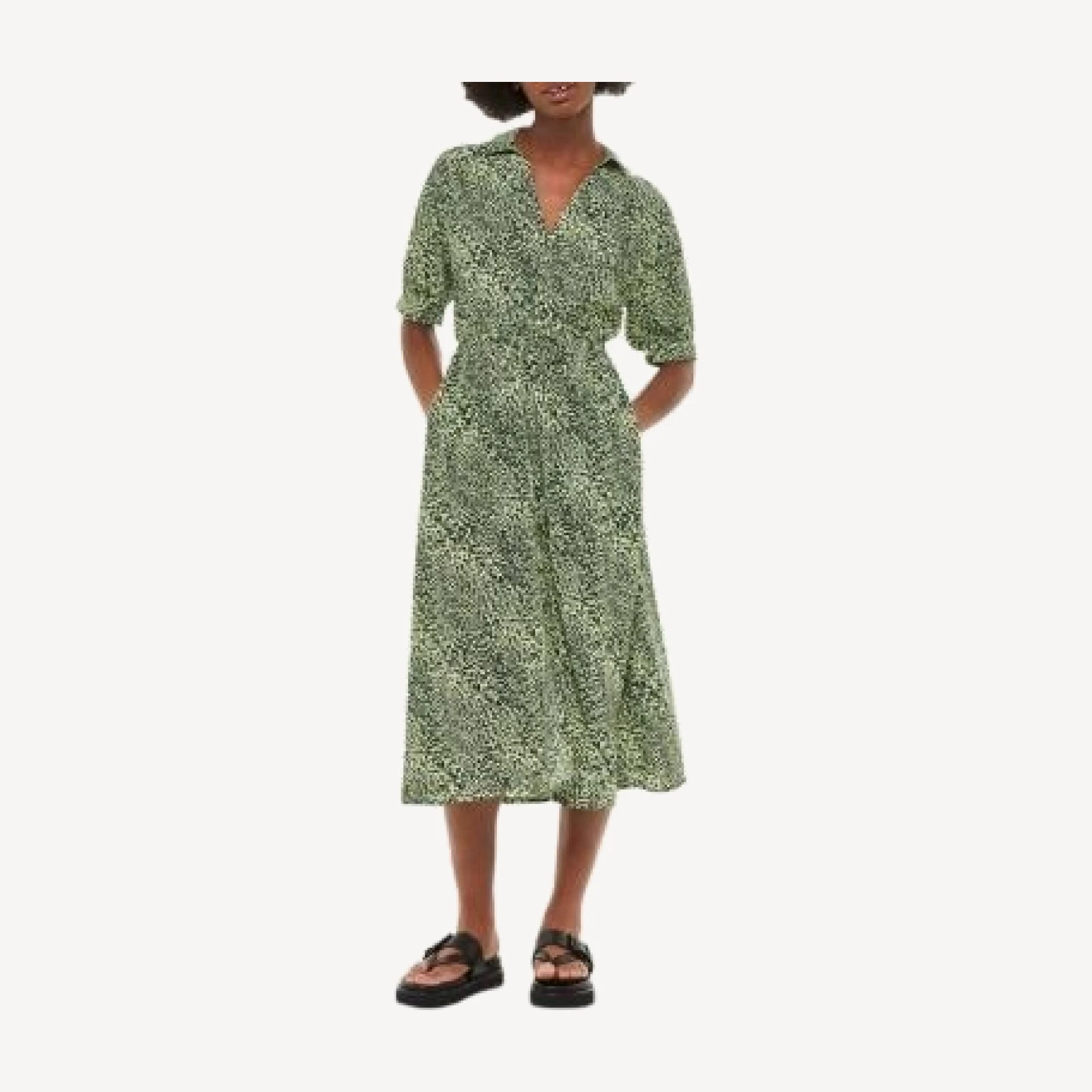 Whistles Diagonal Leopard Print Dress