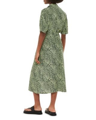 Whistles Diagonal Leopard Print Dress