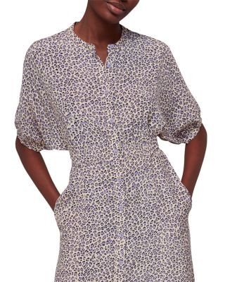 Whistles Dashed Leopard Midi Dress