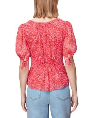 Whistles Diagonal Leopard Top