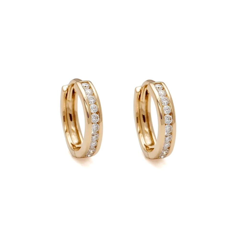 Licol Hoop (SINGLE) - 14k Gold & White Diamonds