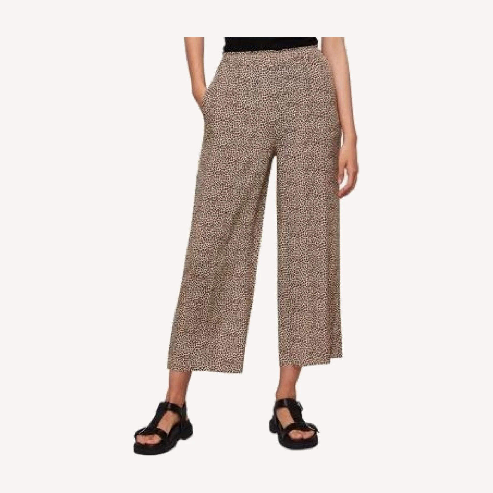 Whistles Dashed Leopard Print Wide Leg Pants