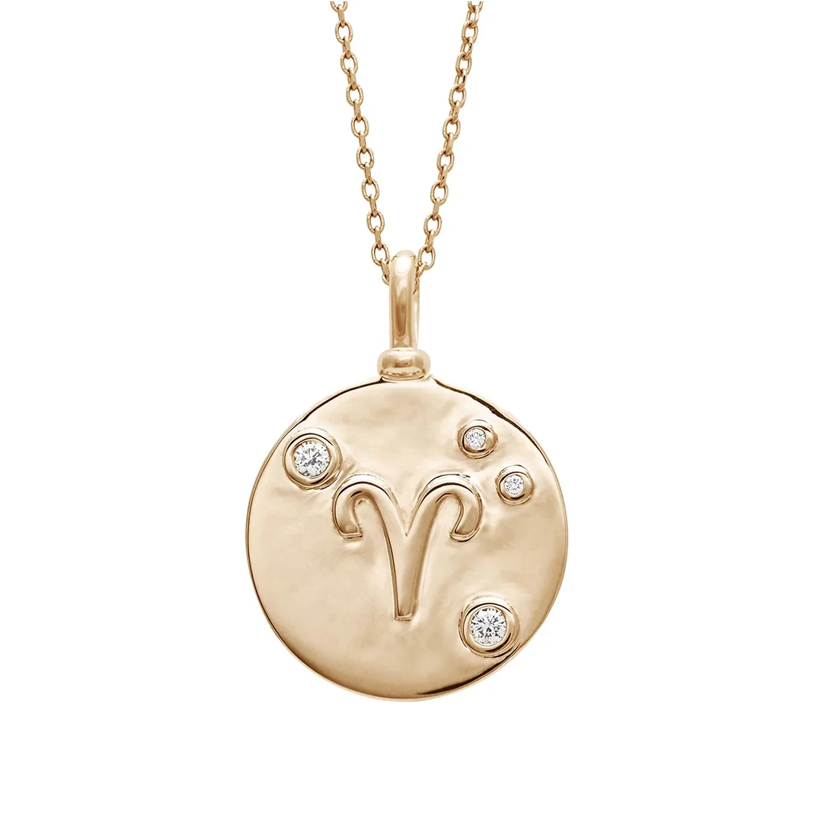 Constellation Charm Pendant - 14k Yellow Gold & White Diamond