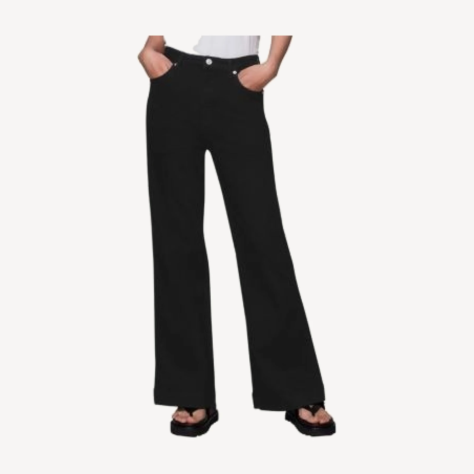 Whistles Lucy Stretched Flared Jeans in Black