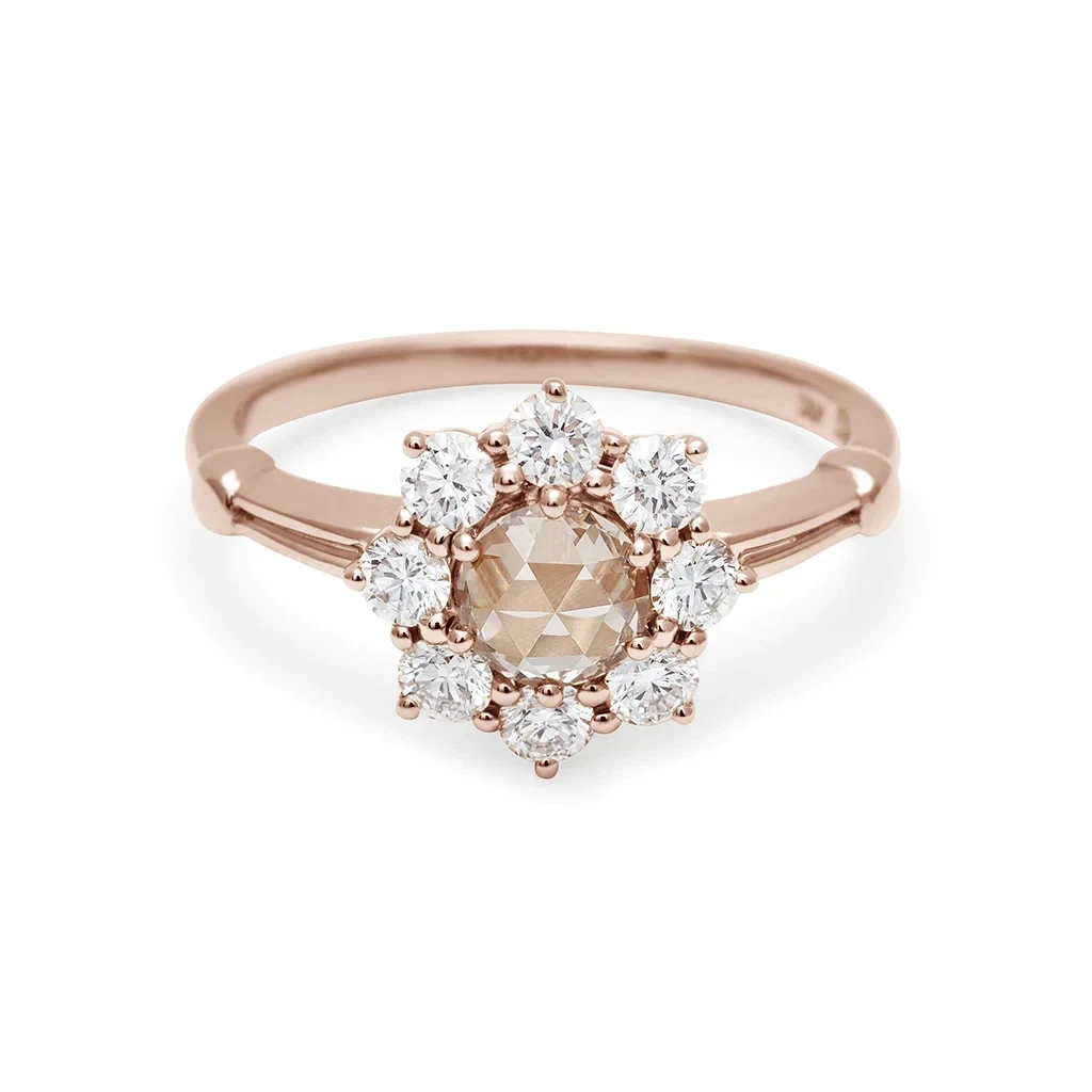 Petite Celestine Ring - 14k Gold & Champagne Diamond
