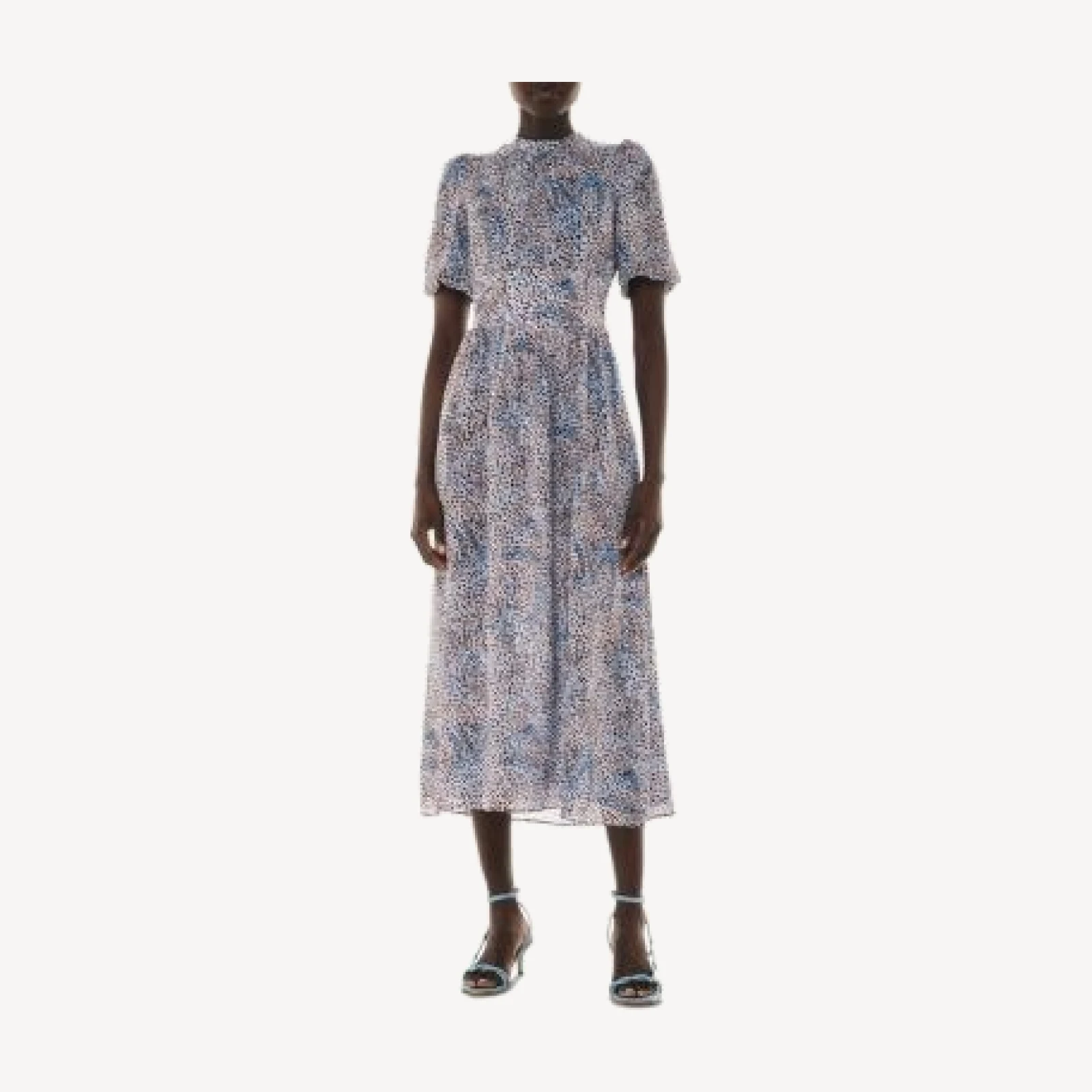 Whistles Blair Puff Sleeve Midi Dress
