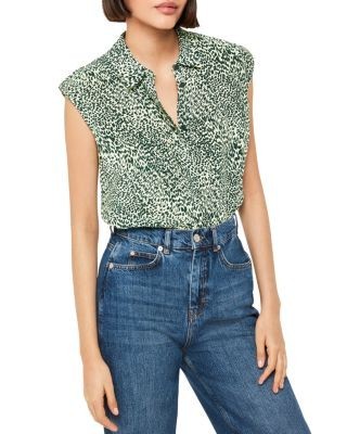 Whistles Diagonal Leopard Print Shirt