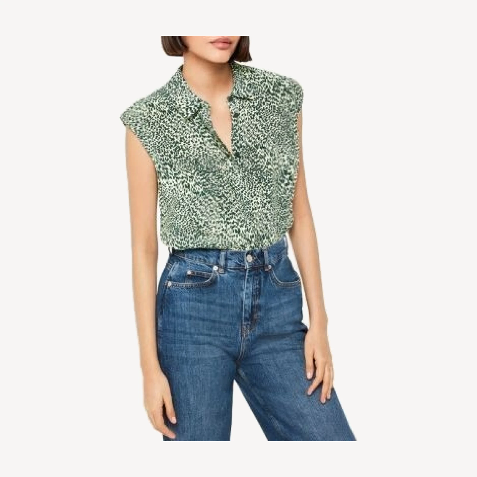 Whistles Diagonal Leopard Print Shirt