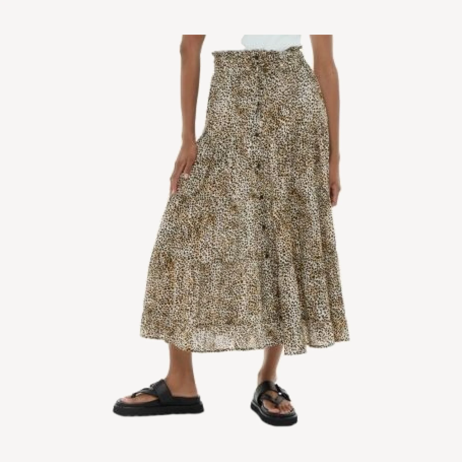 Whistles Serene Cheetah Crinkle Skirt
