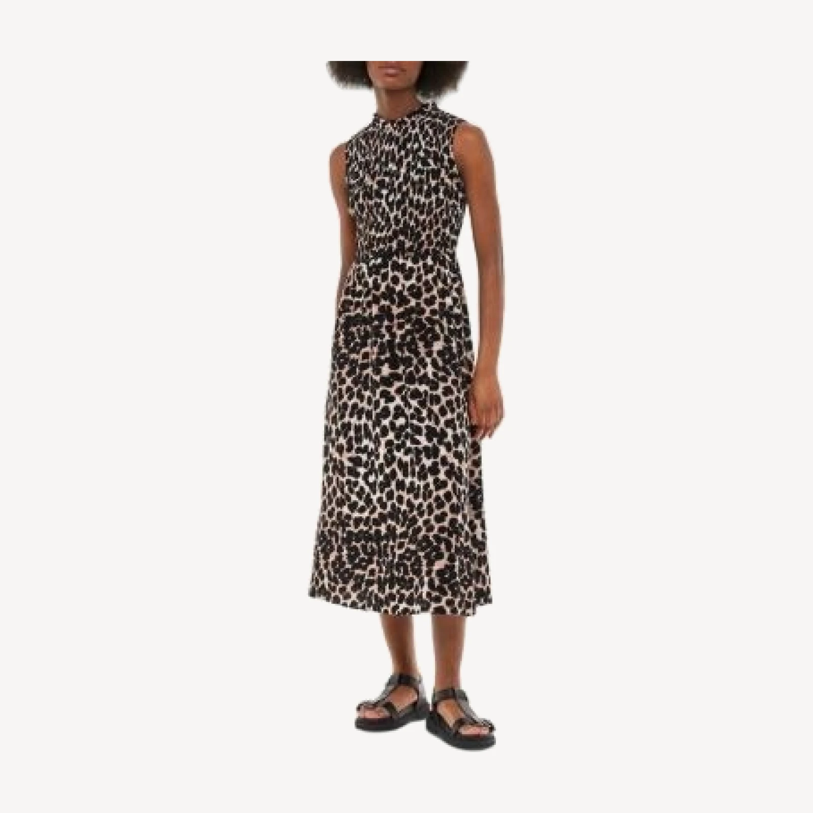 Whistles Heidi Leopard Spot Midi Dress